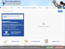 Tablet Screenshot of hertsnetball.co.uk